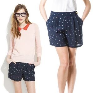 Sessun Paris Silk Mini Cat Print Shorts FR36 US4
